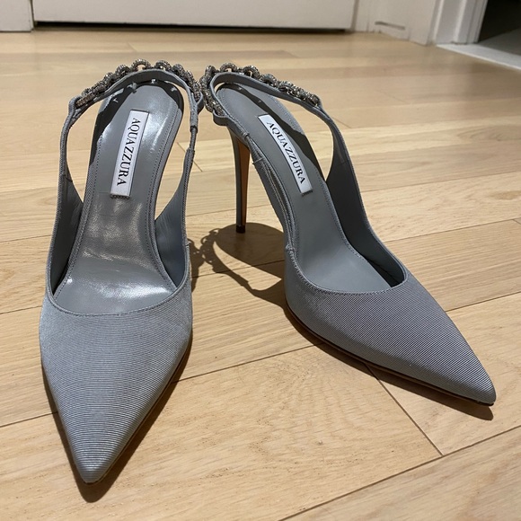 Aquazzura Love Link Sling 105 in Gray - Picture 4 of 11